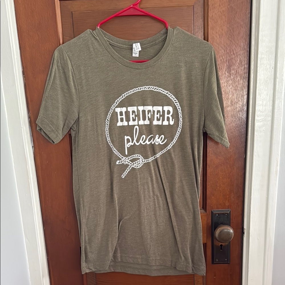 Olive “Heifer Please” Graphic Tee